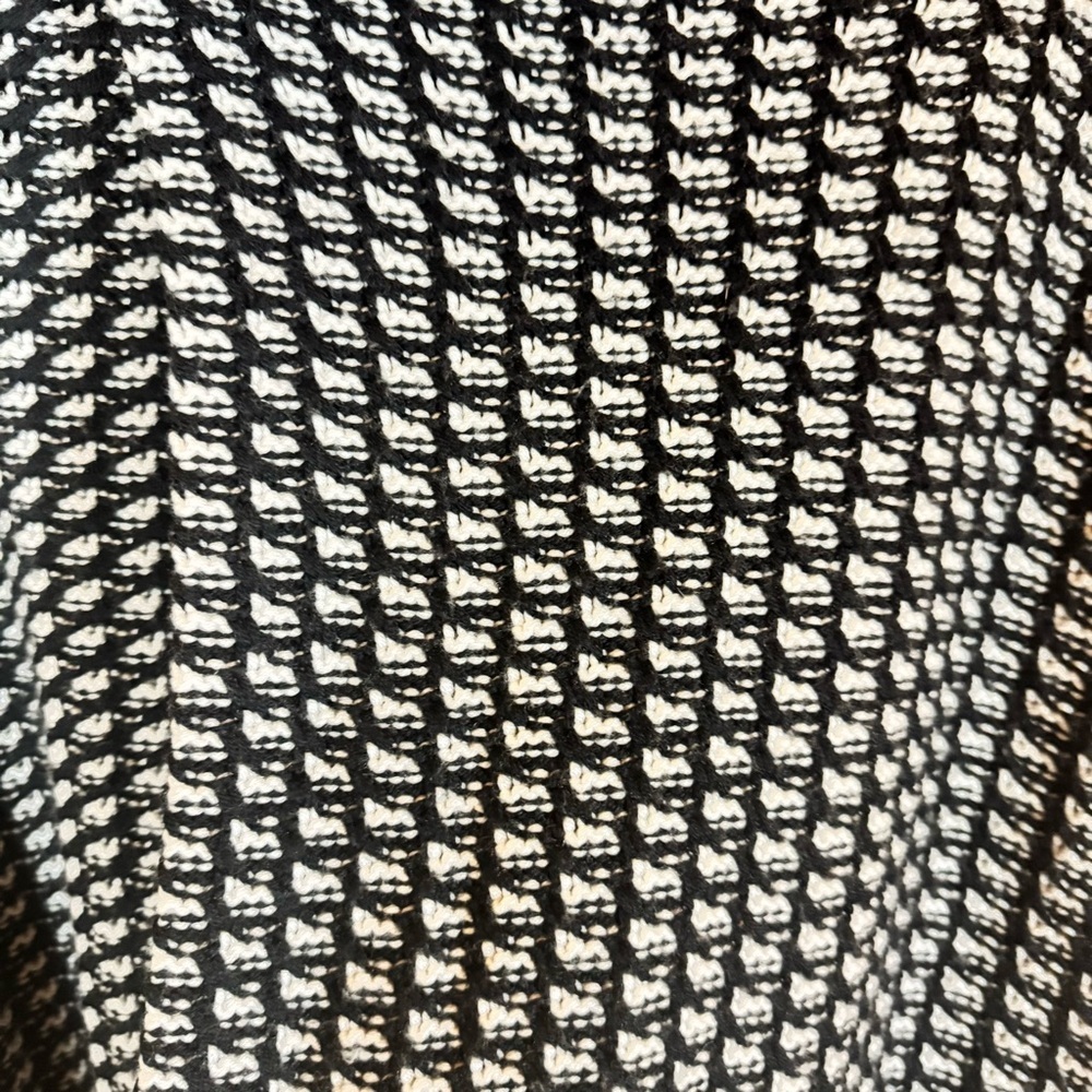 Diane Von Furstenberg Black and White Ahiga Wool Sweater - Picture 9 of 11